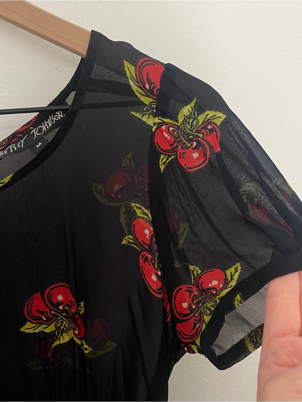 Vintage Betsey Johnson Cherry Babydoll Dress - Picture 4 of 10